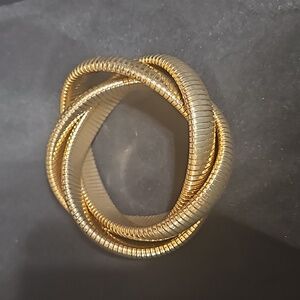 Elegant Gold Coil Bracelet